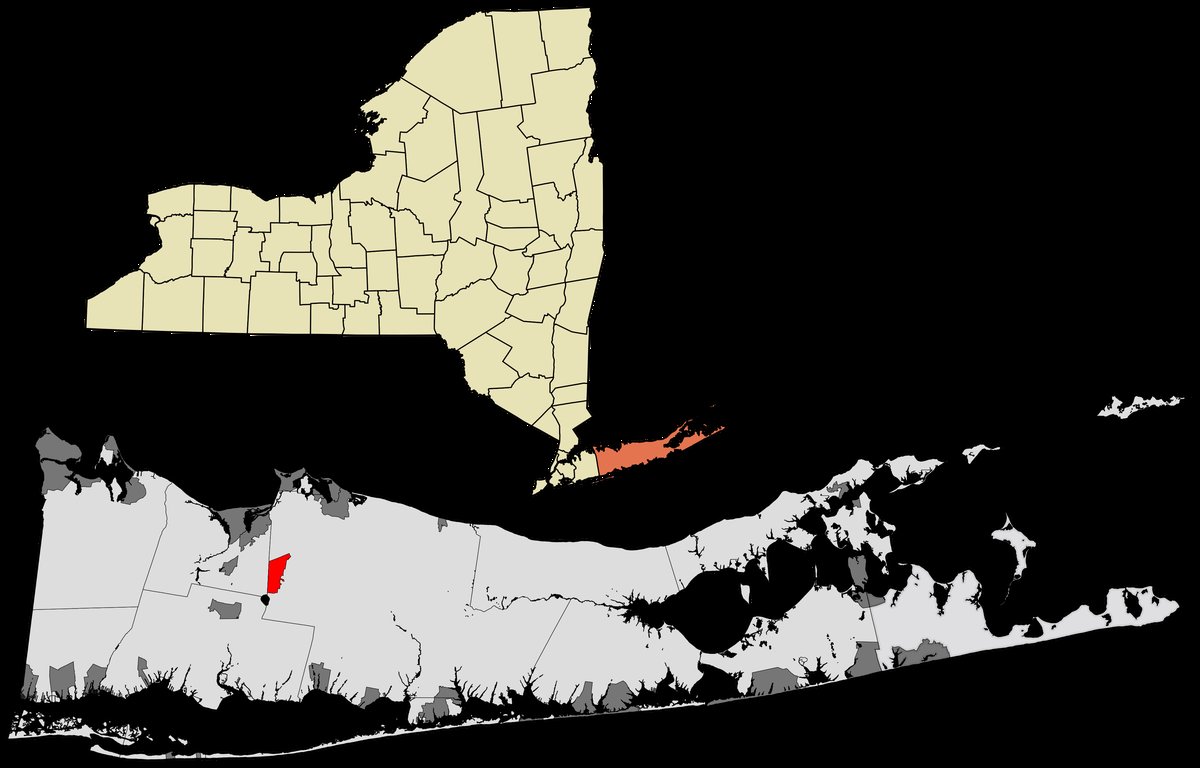 Lake Grove, NY - File:Suffolk County, NY, towns and villages Lake Grove highlighted.svg -  维基百科，自